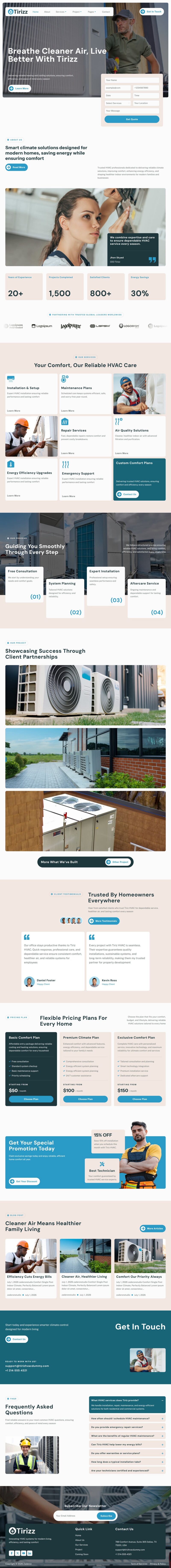 Home — Tirizz - Air Conditioner & HVAC Repair Service Elementor Template