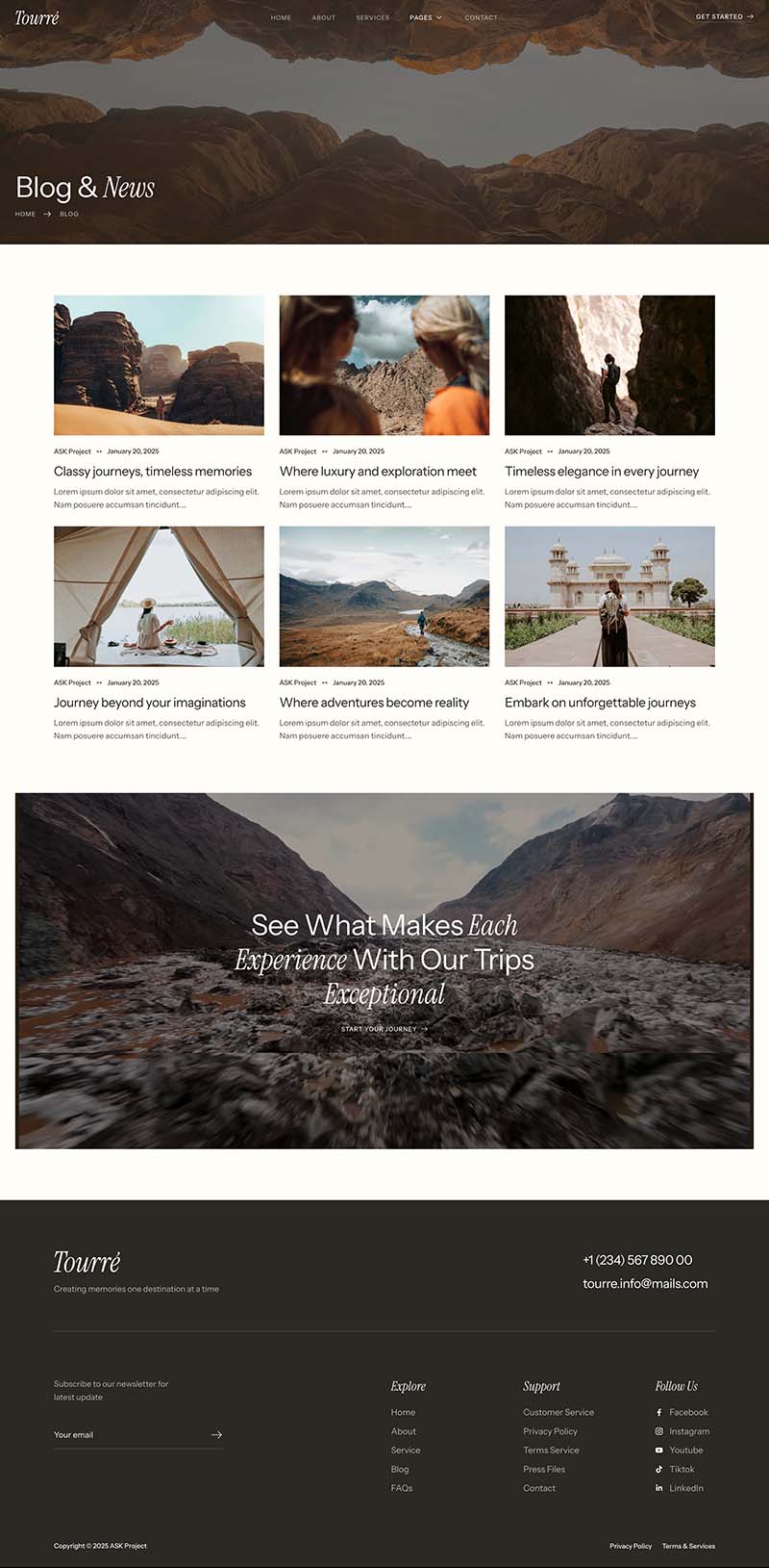 Blog — Tourre - Travel & Tour Agency Elementor Template