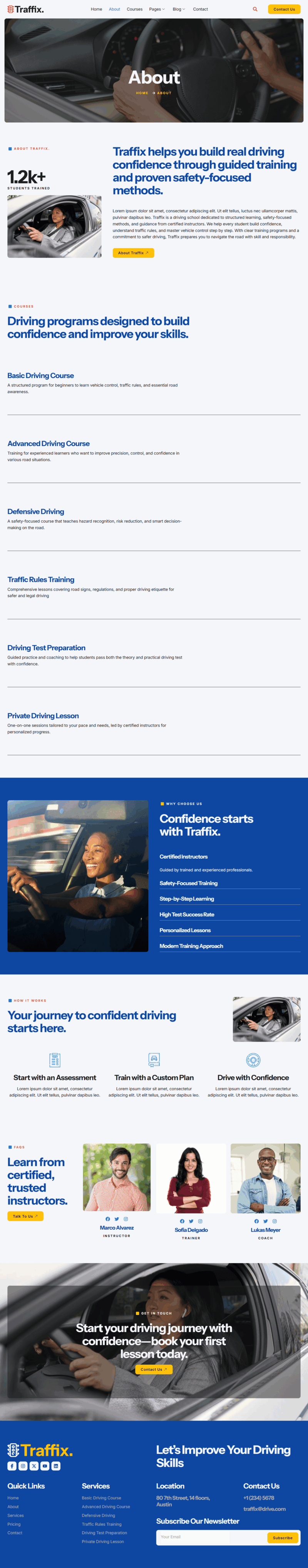 About — Traffix - Driving Course & Traffic School Elementor Template