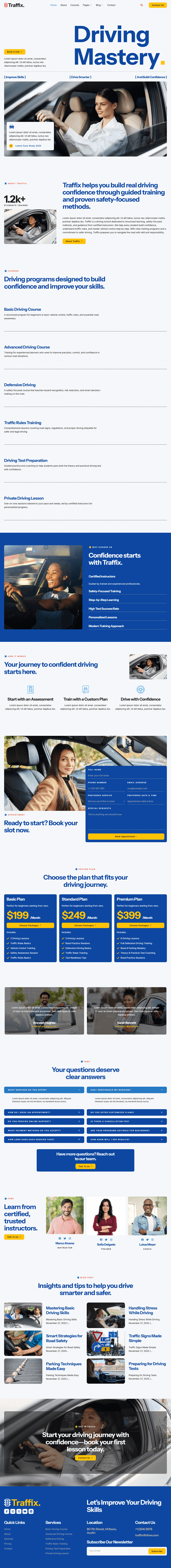 Home — Traffix - Driving Course & Traffic School Elementor Template
