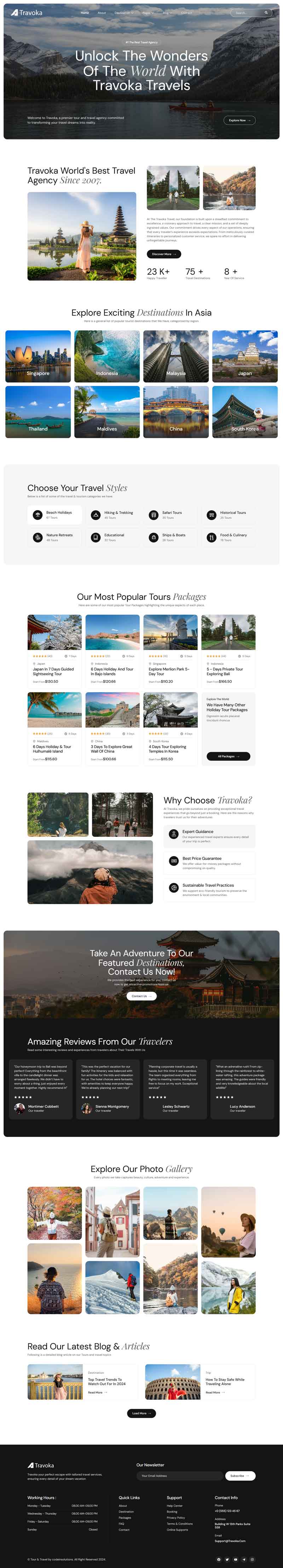 Home — Travoka - Travel & Tour Agency Elementor Template
