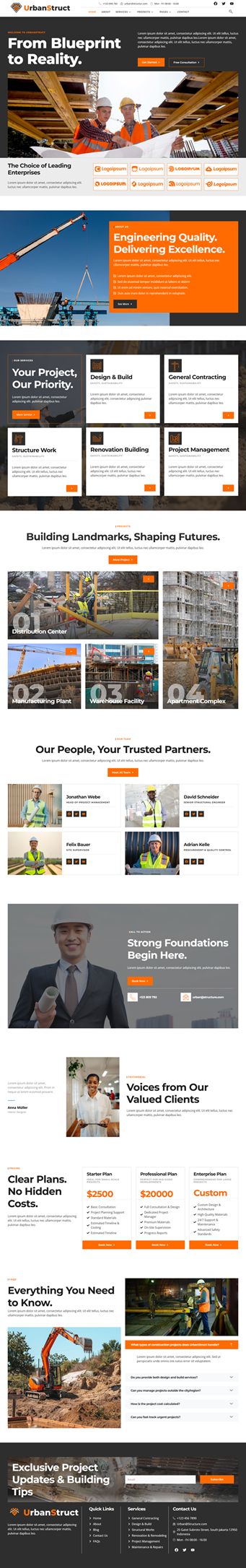 Home — Urbastruct - Construction & Building Service Elementor Template