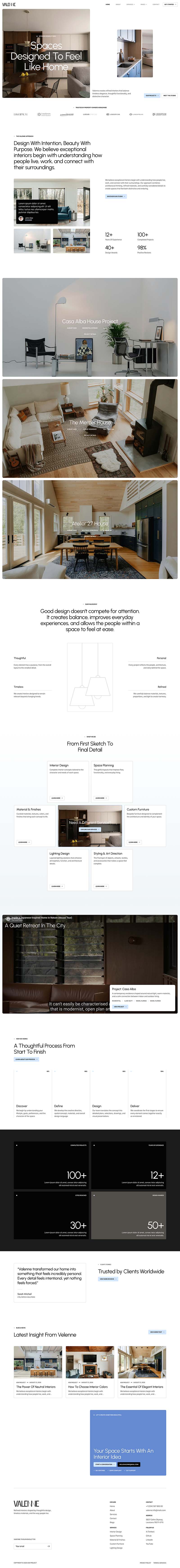 Home — Valenne — Interior Design Studio Elementor Template
