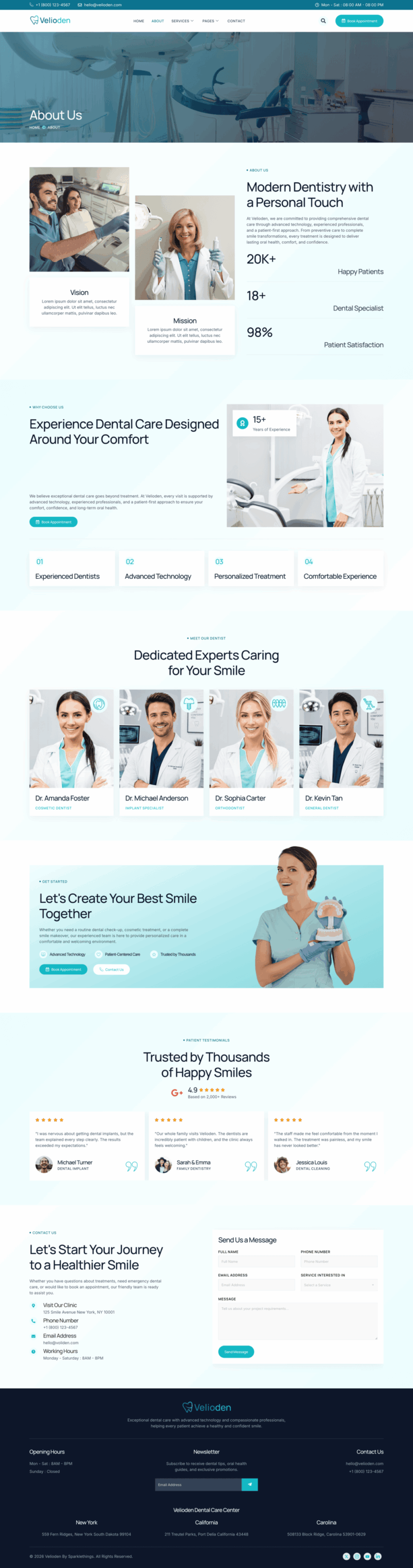 About — Velioden - Dentist & Dental Clinic Elementor Template