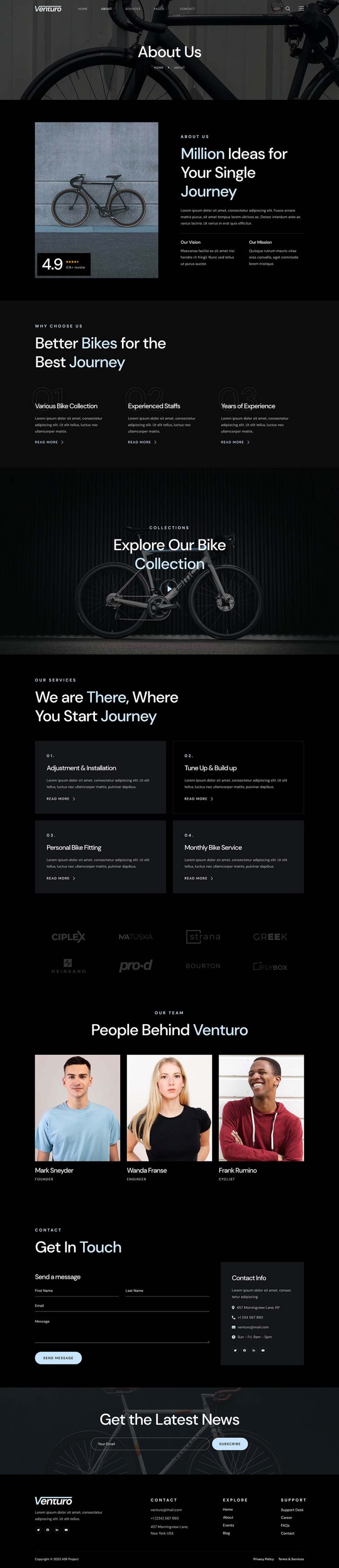 About — Venturo - Bike Rental and Services Elementor Template