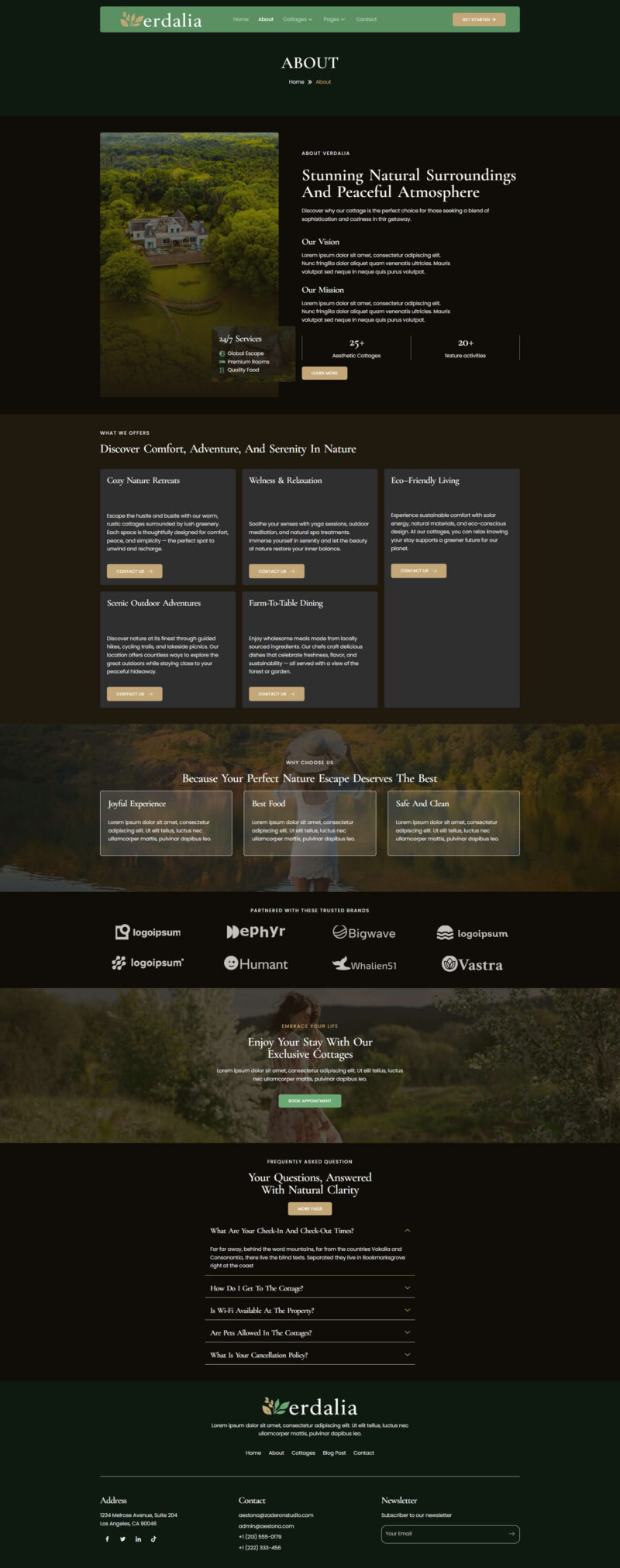 About — Verdalia - Nature Cottage Elementor Template