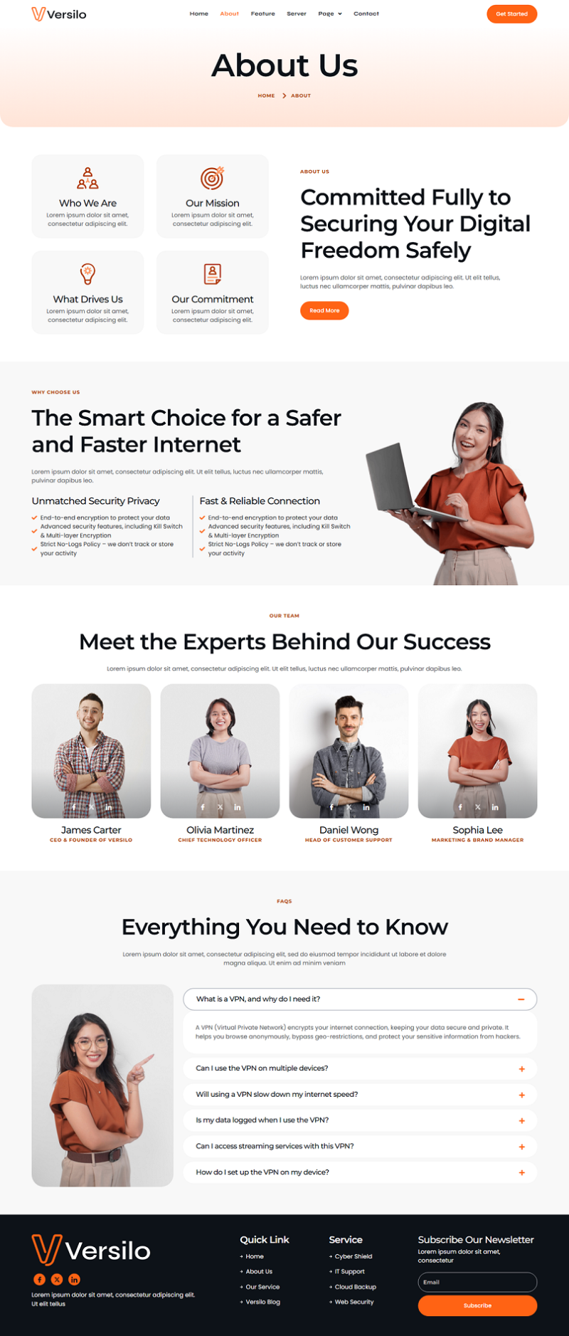 About — Versilo - VPN Service & Proxy Security Elementor Template