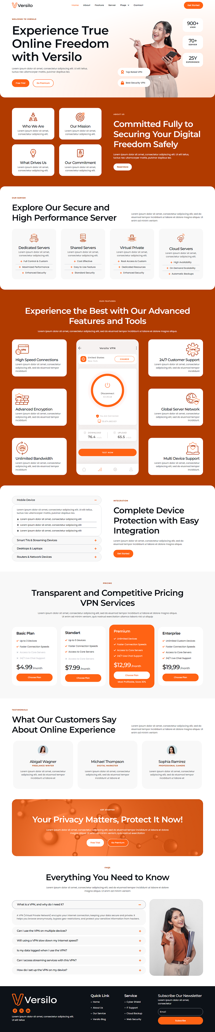 Home — Versilo - VPN Service & Proxy Security Elementor Template