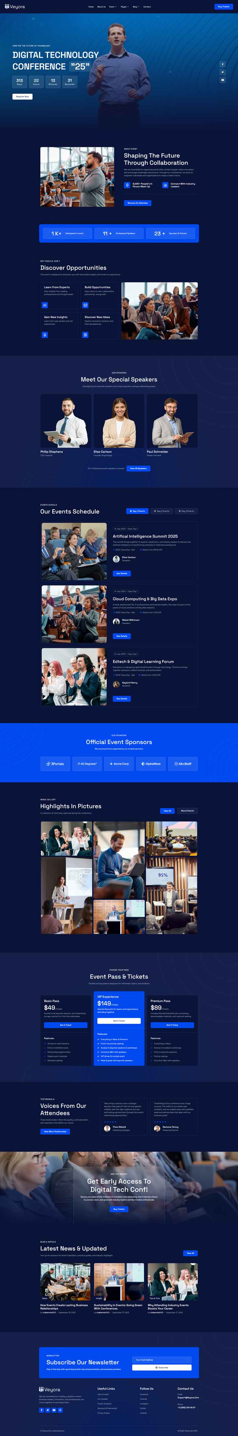 Home — Veyora - Event & Conference Elementor Template
