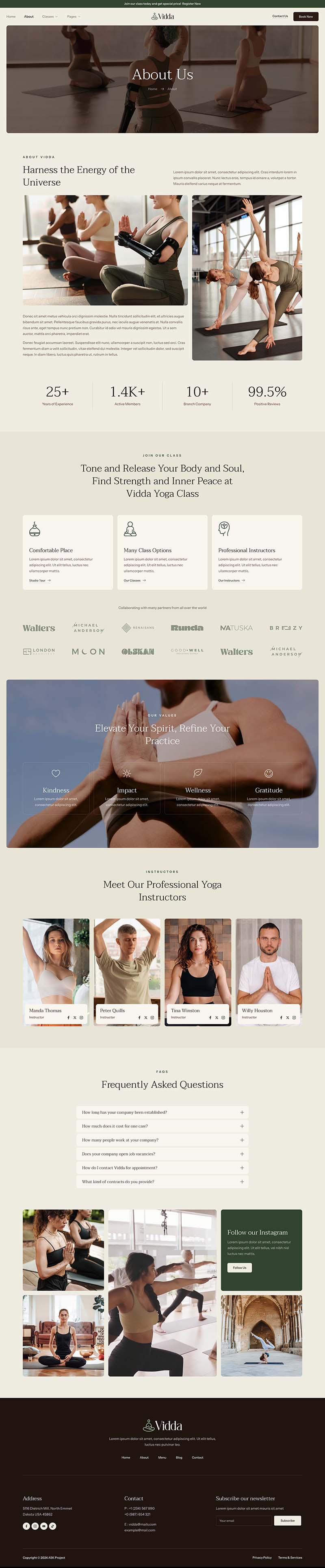 About — Vidda - Yoga Studio & Fitness Elementor Template