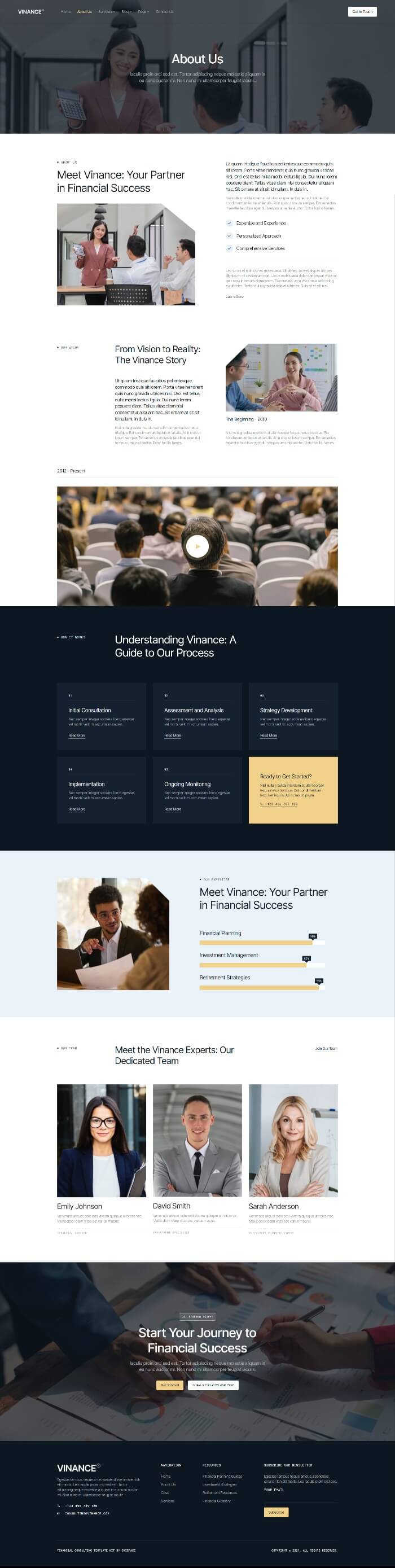 About Us — Vinance - Financial Consulting Elementor Template