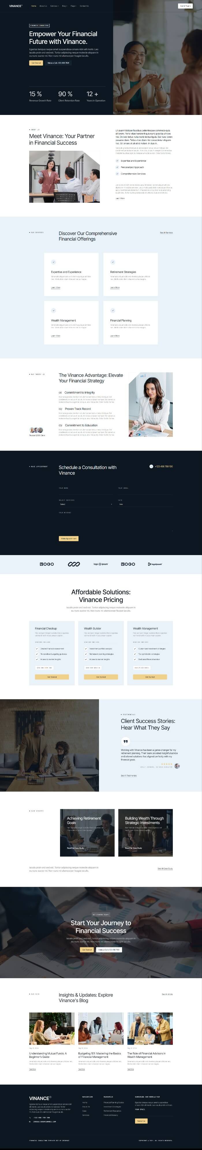 Home — Vinance - Financial Consulting Elementor Template