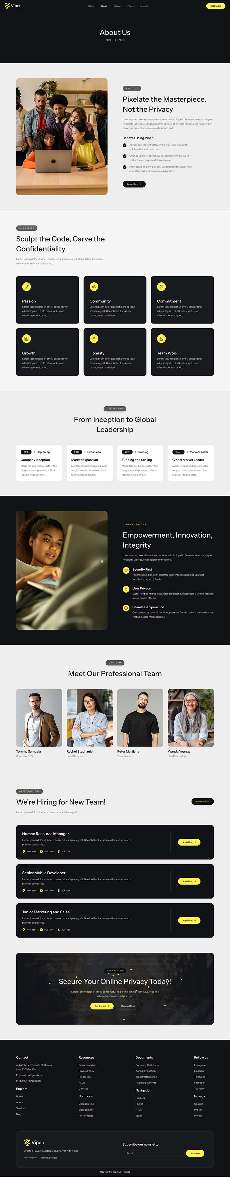 About — Vipen - VPN Services & Proxy Elementor Template