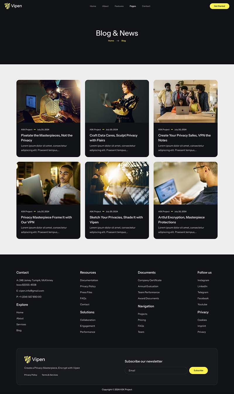 Blog — Vipen - VPN Services & Proxy Elementor Template