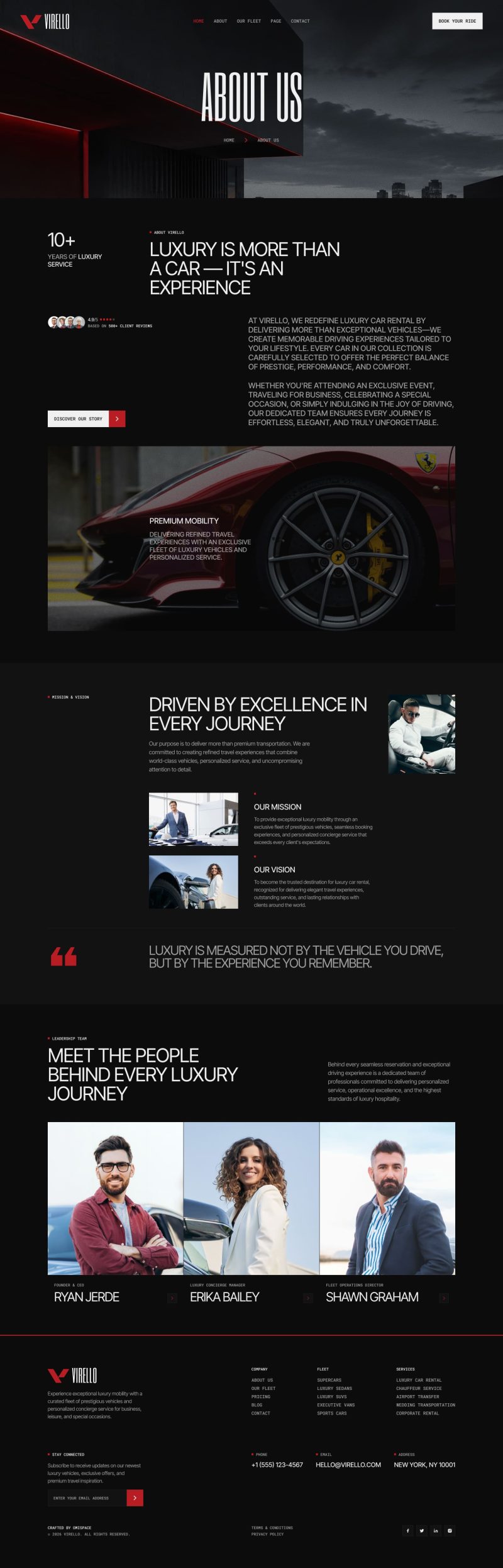 About Us — Virello – Luxury Car Rental & Chauffeur Service Elementor Template