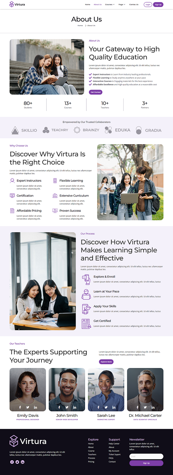 About — Virtura - Online Course & Education Elementor Template