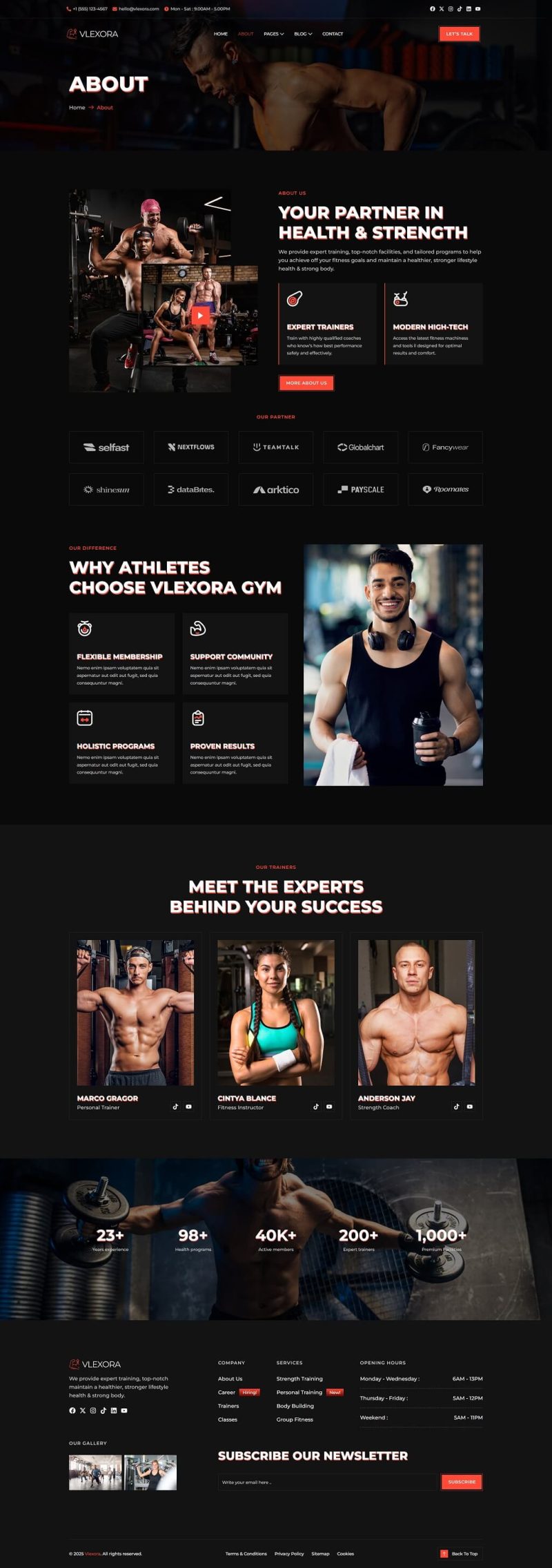 About — Vlexora - Gym & Fitness Center Elementor Template