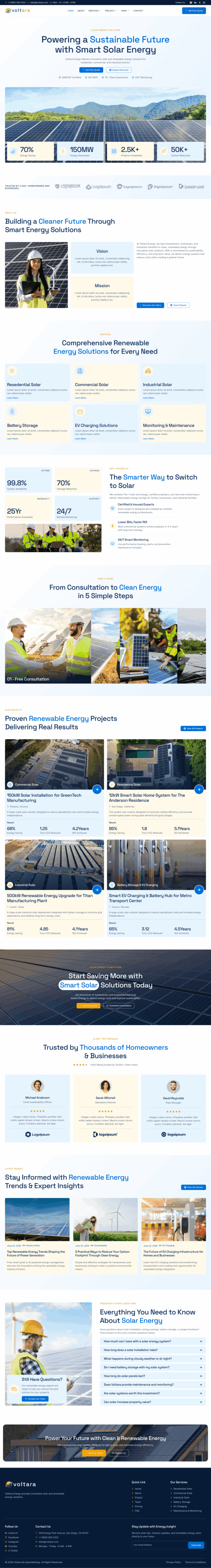 Home — Voltara - Solar & Renewable Energy Elementor Template