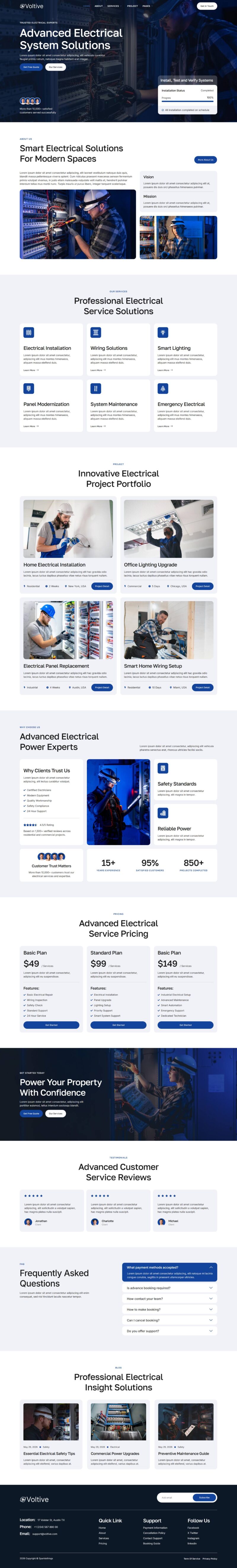 Home — Voltive - Electrician & Electrical Services Elementor Template
