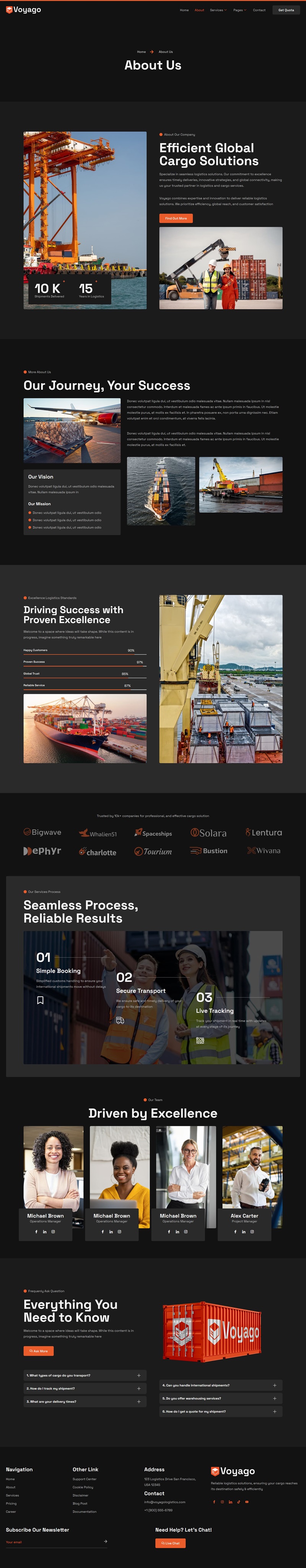 About — Voyago - Logistic Cargo & Transportation Elementor Template