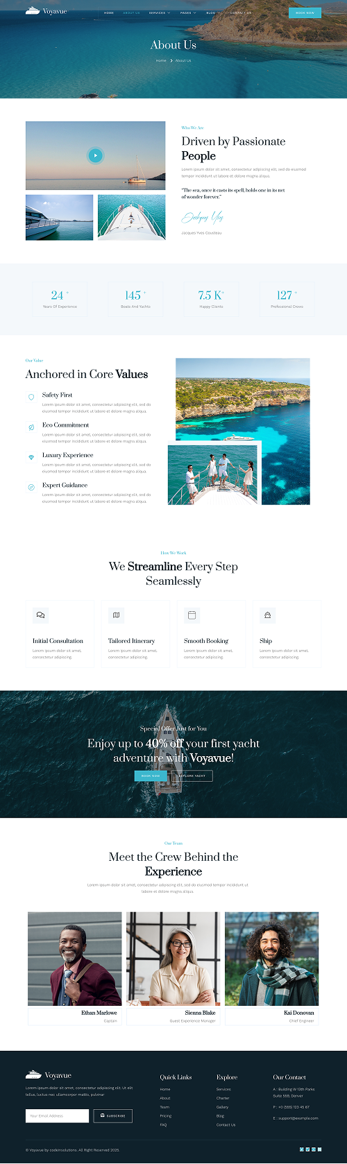 About Us — Voyavue - Yacht Club & Boat Rental Elementor Template