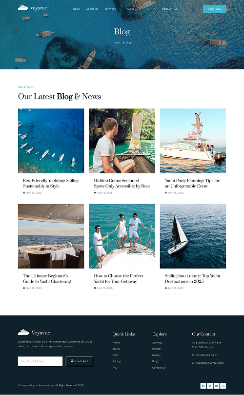 Blog — Voyavue - Yacht Club & Boat Rental Elementor Template