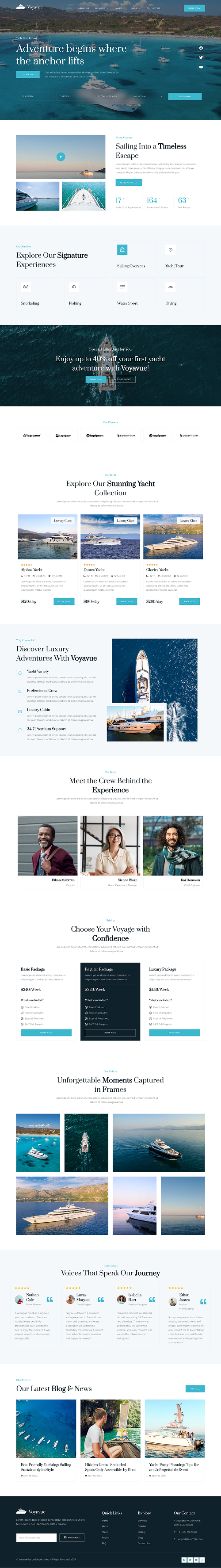Home — Voyavue - Yacht Club & Boat Rental Elementor Template