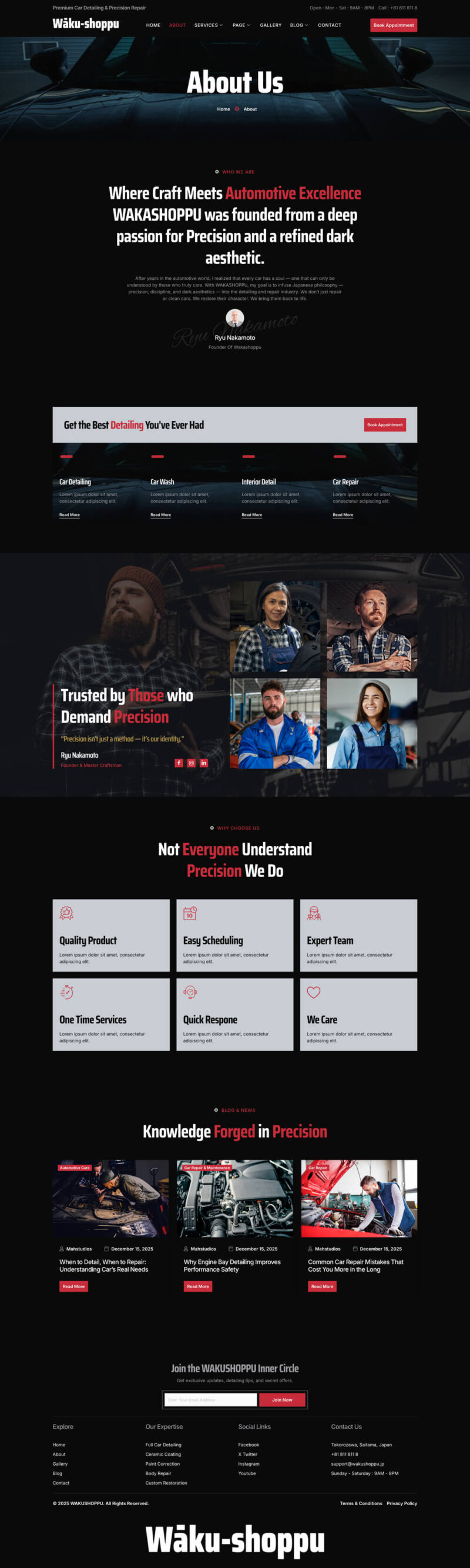 About — Waku-shoppu - Car Detailing Service & Car Repair Elementor Template