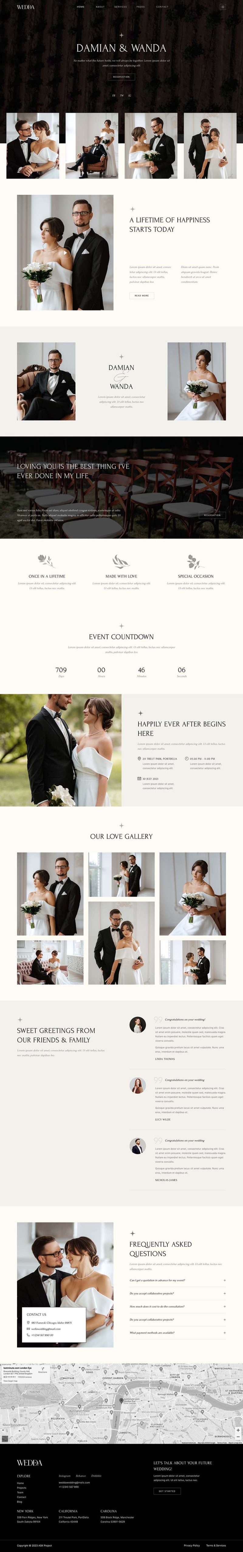 Home 2 — Wedda - Wedding & Wedding Planner Elementor Template
