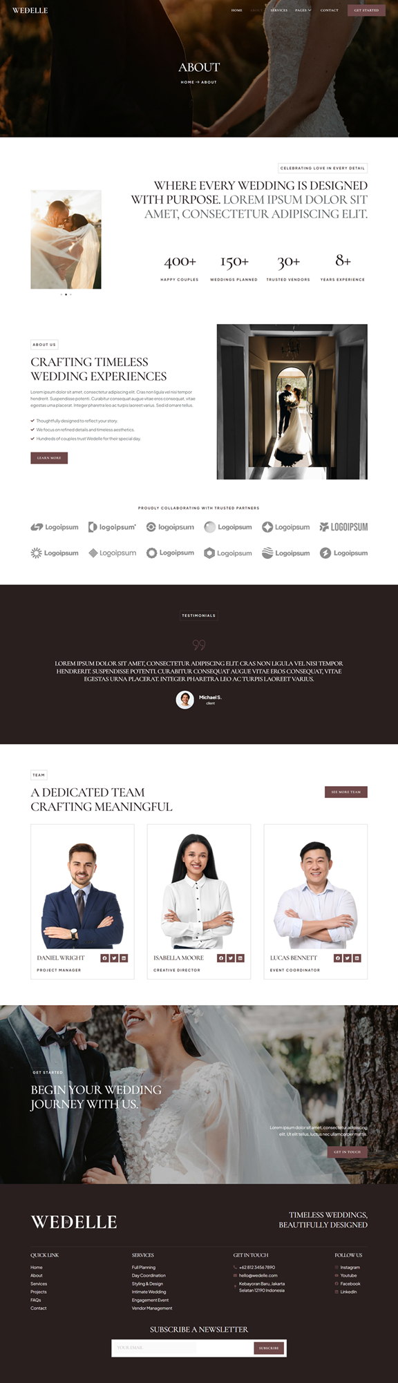 About — Wedelle - Wedding & Wedding Planner Elementor Template