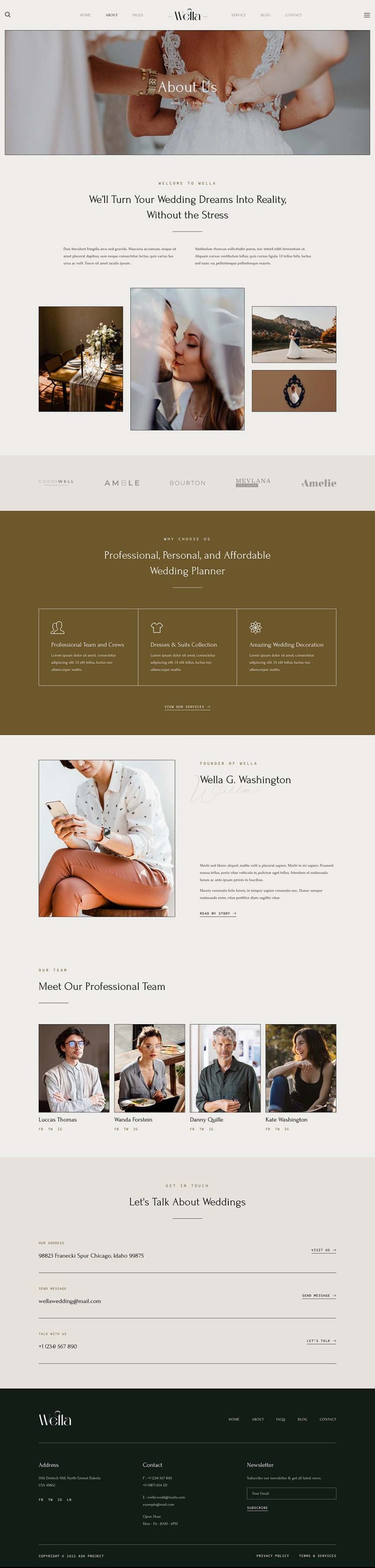 About — Wella - Wedding & Event Planner Elementor Template
