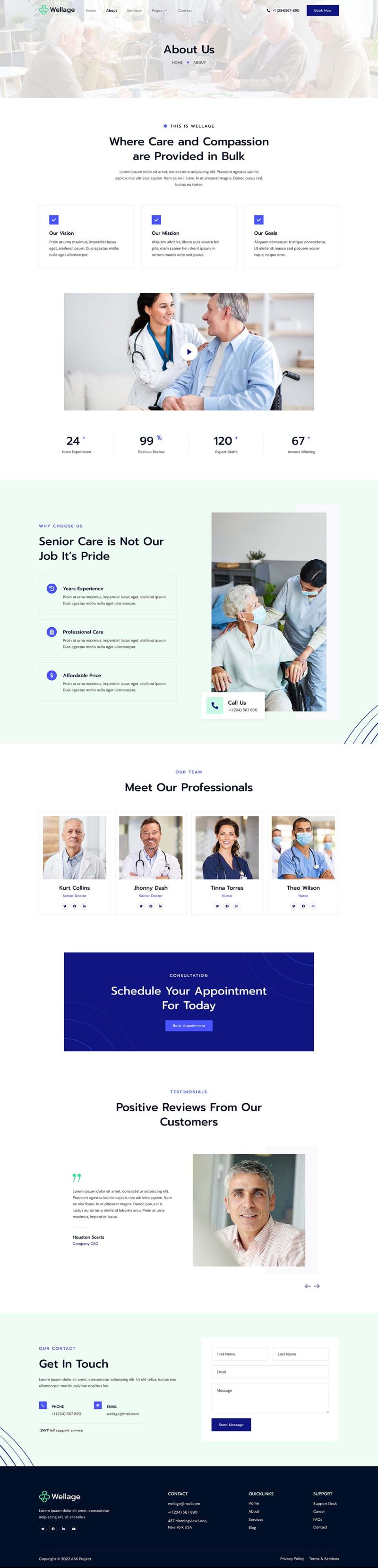 About — Wellage - Senior & Elderly Care Service Elementor Template