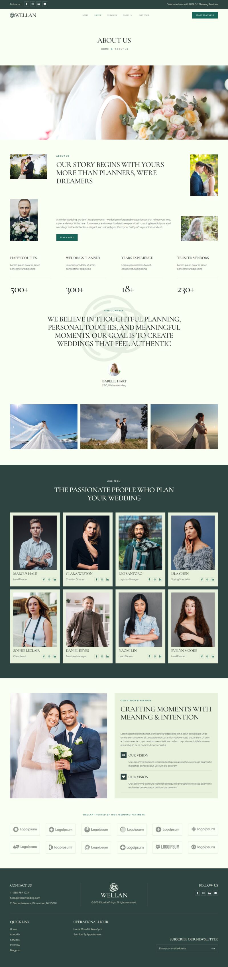About Us — Wellan - Wedding & Wedding Planner Elementor Template