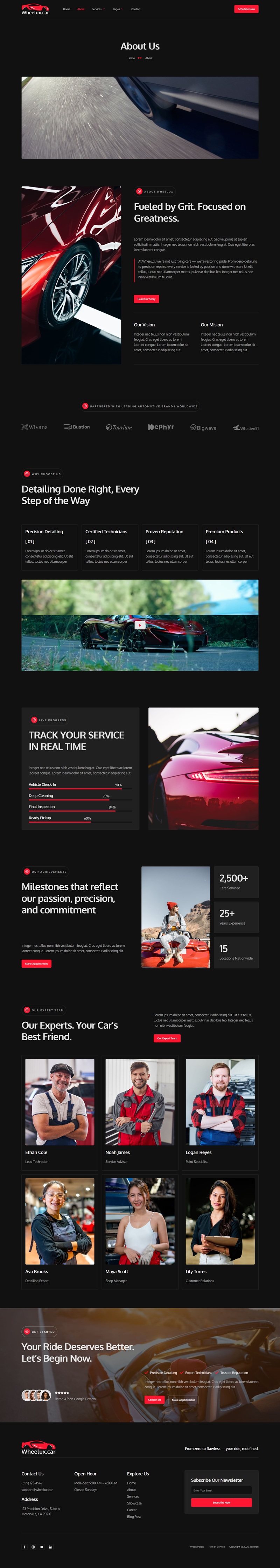 About — Wheelux - Car Detailing Services & Car Repair Elementor Template Kits Elementor Template