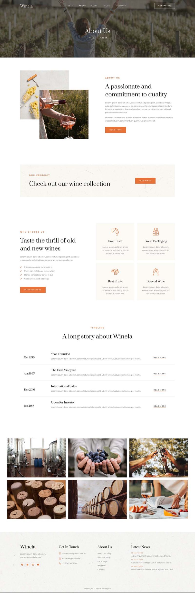 About — Winela - Wine and Vineyard Elementor Template