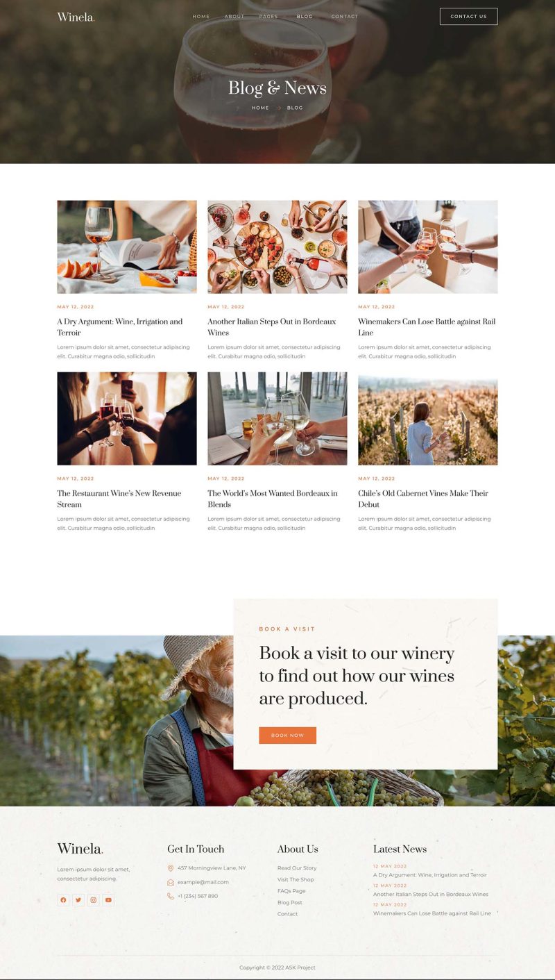 Blog — Winela - Wine and Vineyard Elementor Template