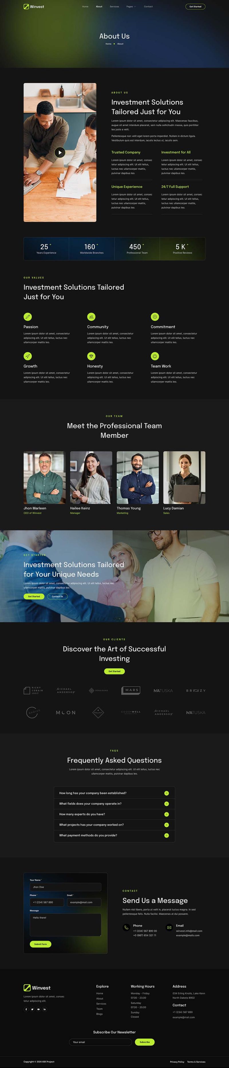 About — Winvest - Finance & Investment Elementor Template