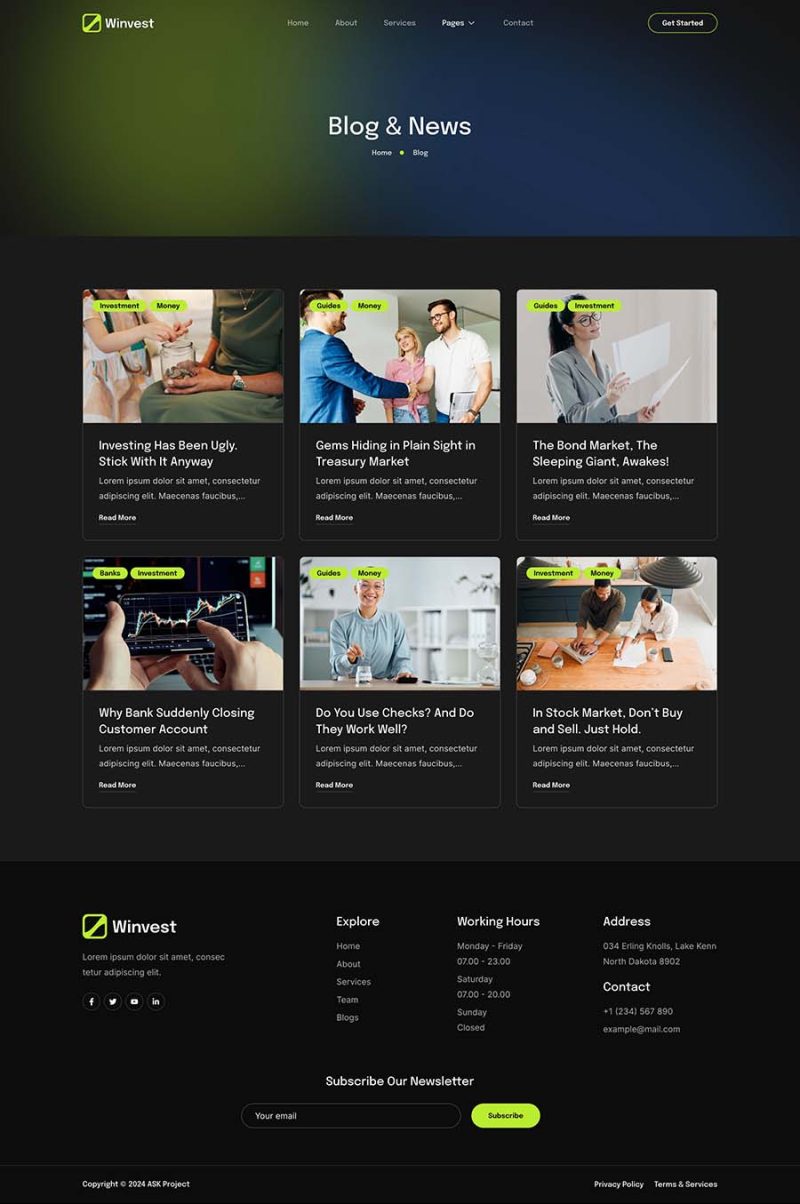 Blog — Winvest - Finance & Investment Elementor Template