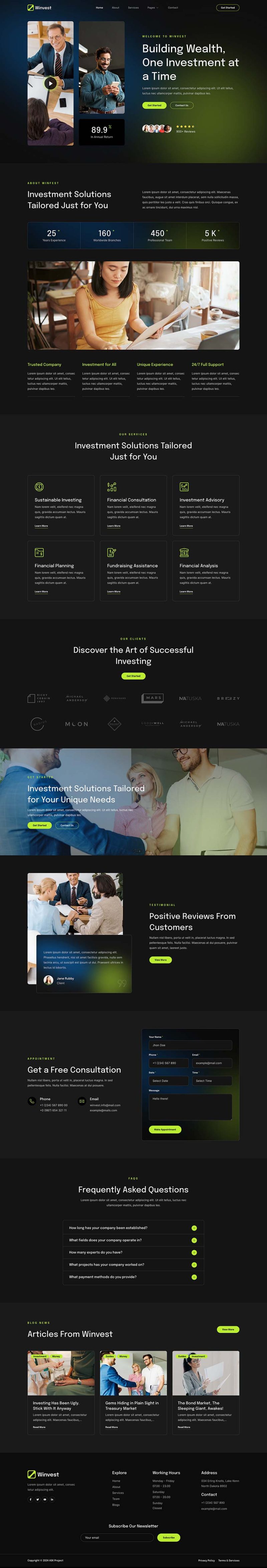 Home — Winvest - Finance & Investment Elementor Template
