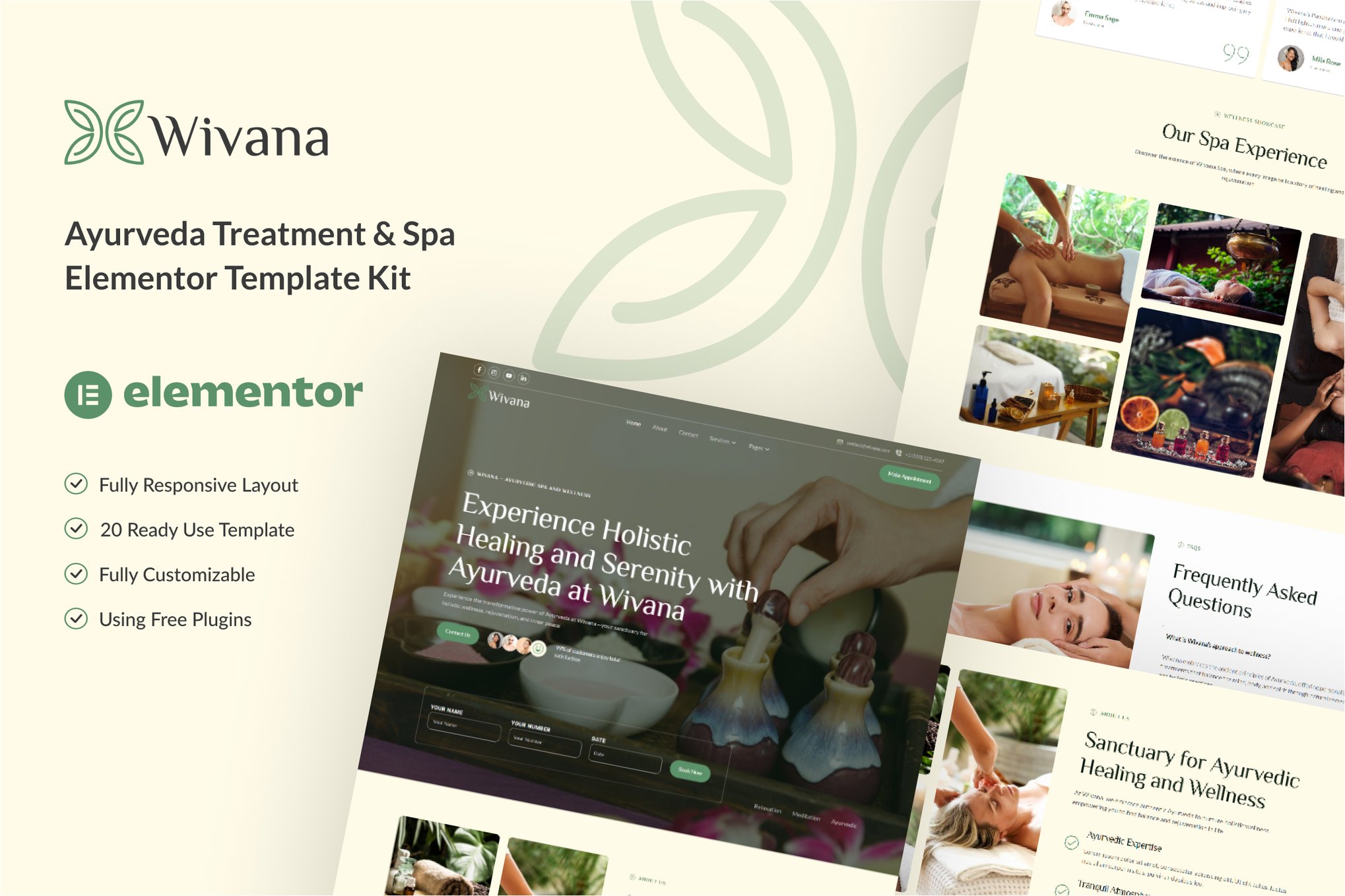 Wivana - Ayurveda Treatment & Spa Elementor Template — Elementor template kit cover