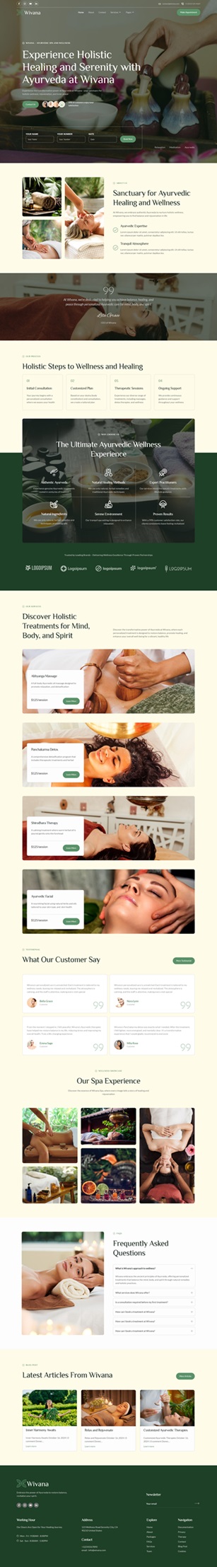 Home — Wivana - Ayurveda Treatment & Spa Elementor Template