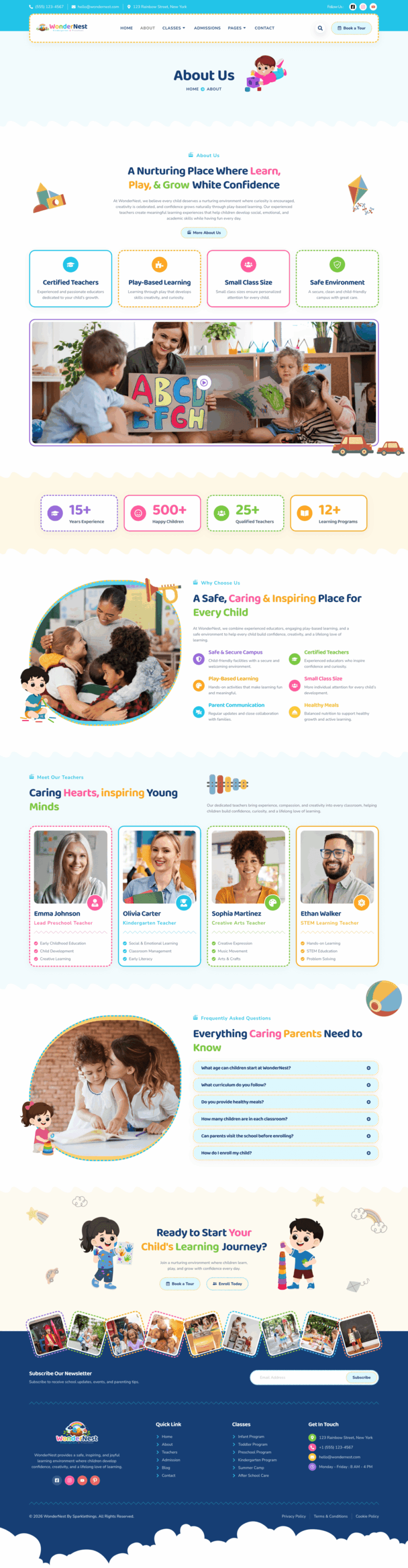 About — WonderNest - Kindergarten & Preschool Elementor Template