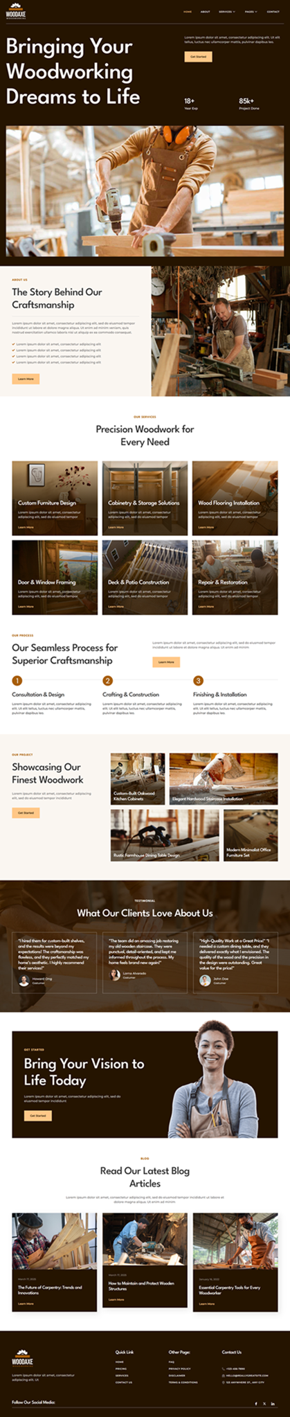Home — Woodaxe - Carpenter & Craftman Elementor Template