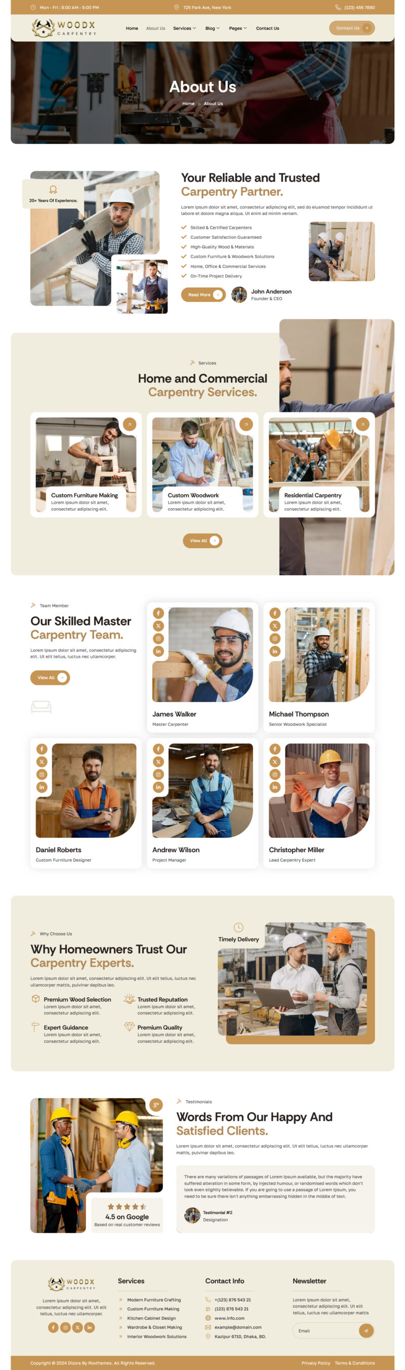 About Us — Woodx - Carpentry & Woodworking Elementor Template