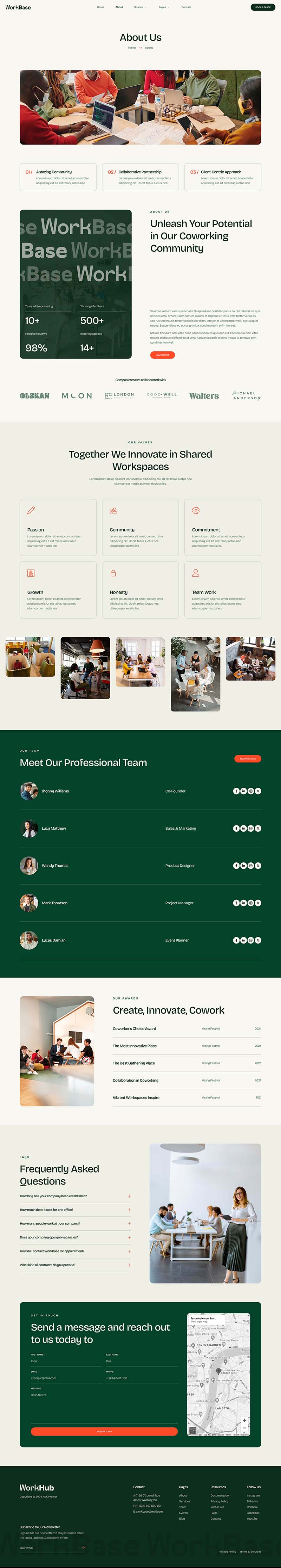 About — WorkBase - Coworking & Creative Space Elementor Template