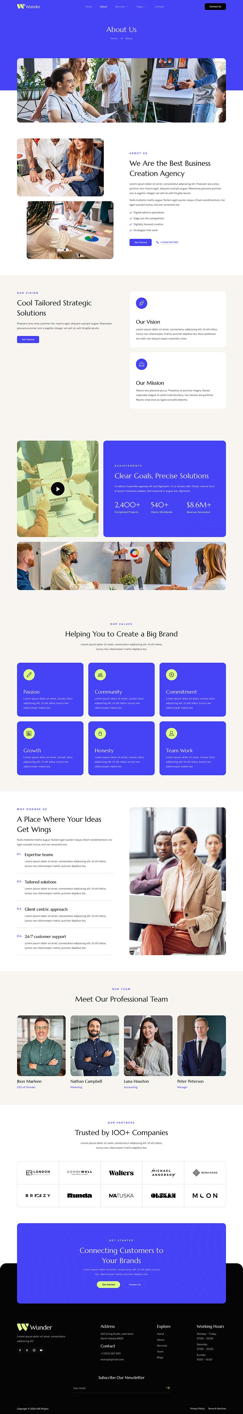 About — Wunder - SEO & Digital Marketing Elementor Template