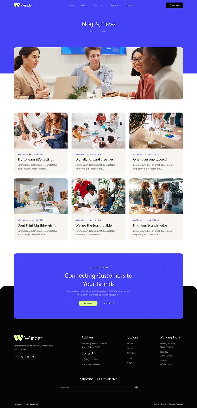 Blog — Wunder - SEO & Digital Marketing Elementor Template