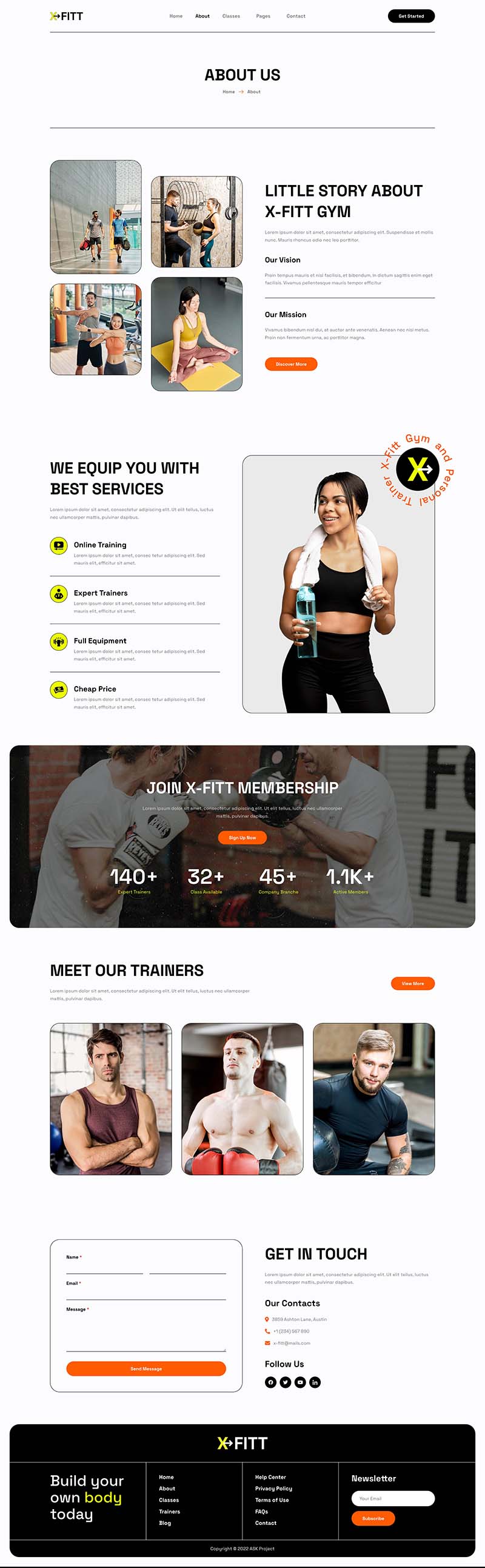About — X-Fitt - Personal Trainer & Gym Elementor Template