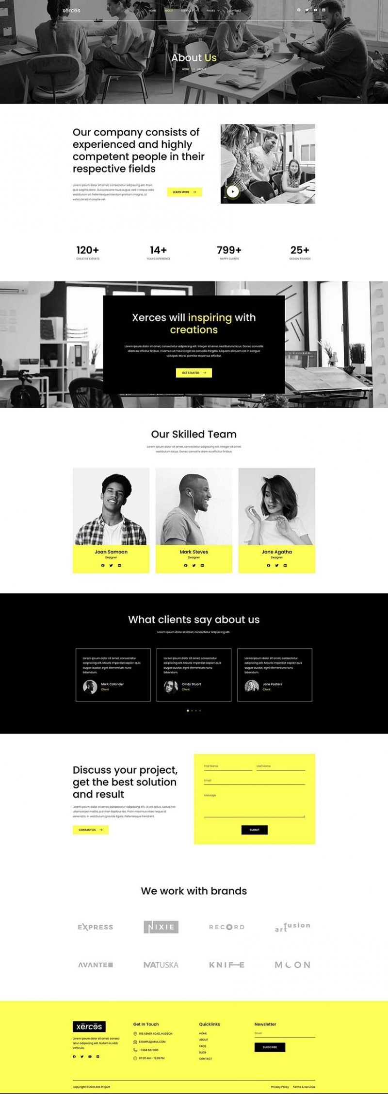 About — Xerces - Creative & Digital Agency Elementor Template