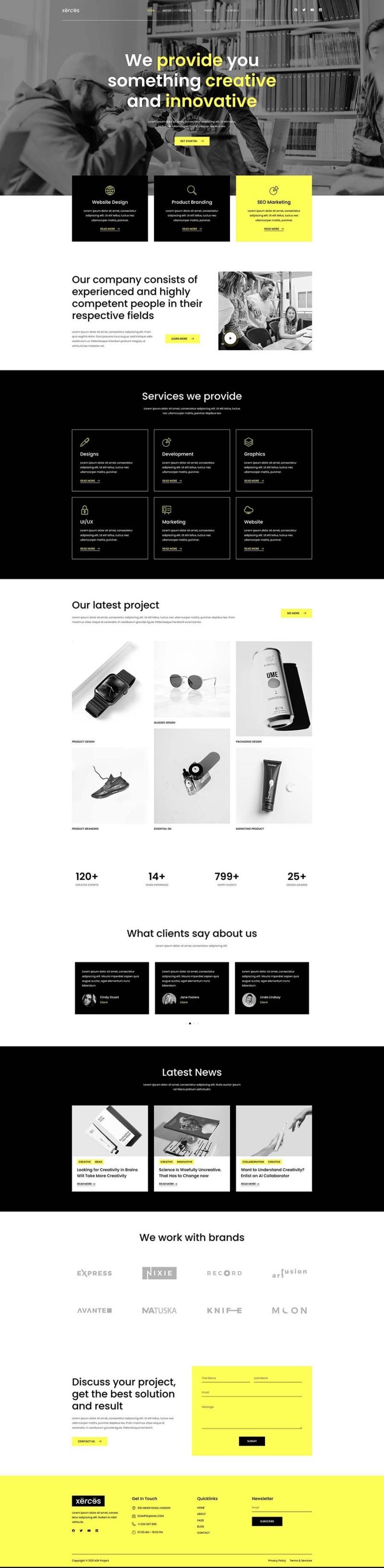 Home — Xerces - Creative & Digital Agency Elementor Template